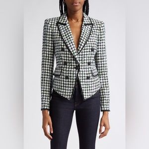 VERONICA BEARD/ Tweed Diego Metallic Check Cotton Blend Tweed Dickey Jacket New